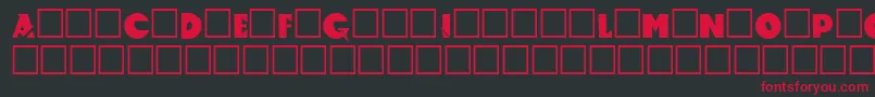 Accelerator Font – Red Fonts on Black Background