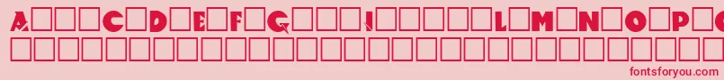 Accelerator Font – Red Fonts on Pink Background
