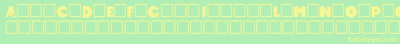 Accelerator Font – Yellow Fonts on Green Background
