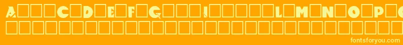 Accelerator Font – Yellow Fonts on Orange Background