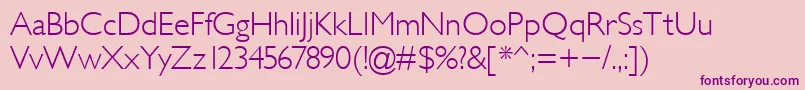 Fonte Gals ffy – fontes roxas em um fundo rosa