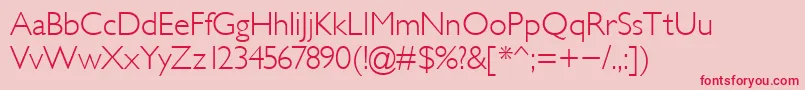 Fonte Gals ffy – fontes vermelhas em um fundo rosa