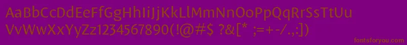 Шрифт Leksasanspro – коричневые шрифты на фиолетовом фоне