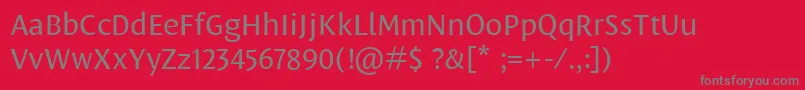 Leksasanspro Font – Gray Fonts on Red Background