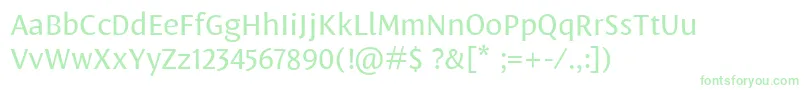 Leksasanspro Font – Green Fonts on White Background