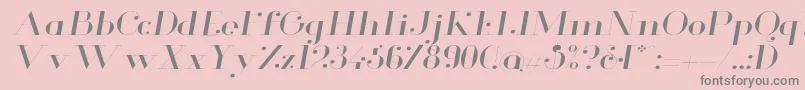 GlamorLightextendeditalic Font – Gray Fonts on Pink Background