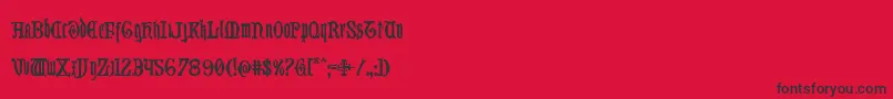 Westdelphiacond Font – Black Fonts on Red Background