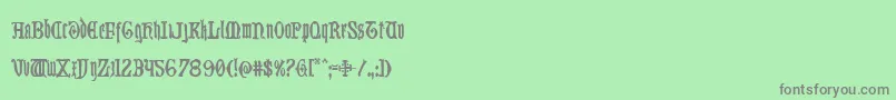 Westdelphiacond Font – Gray Fonts on Green Background