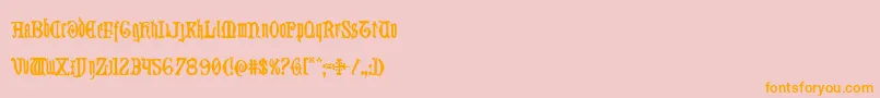Westdelphiacond Font – Orange Fonts on Pink Background