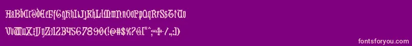 Westdelphiacond Font – Pink Fonts on Purple Background
