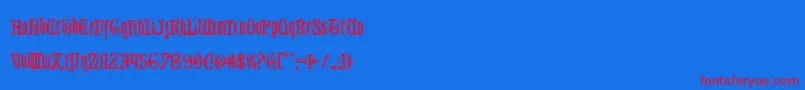 Westdelphiacond Font – Red Fonts on Blue Background