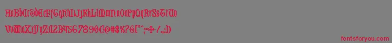 Westdelphiacond Font – Red Fonts on Gray Background