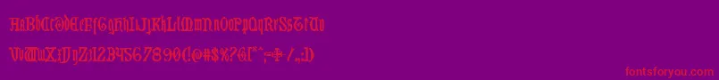 Westdelphiacond Font – Red Fonts on Purple Background
