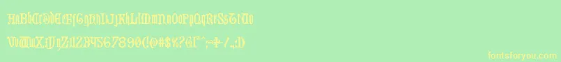 Westdelphiacond Font – Yellow Fonts on Green Background