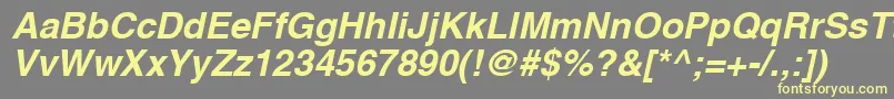 LettericaBoldItalic Font – Yellow Fonts on Gray Background