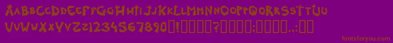 GraveDirt Font – Brown Fonts on Purple Background