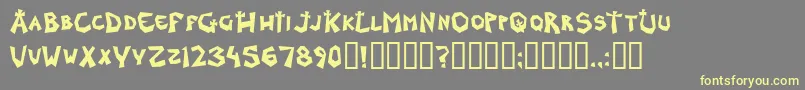 Шрифт GraveDirt – жёлтые шрифты на сером фоне