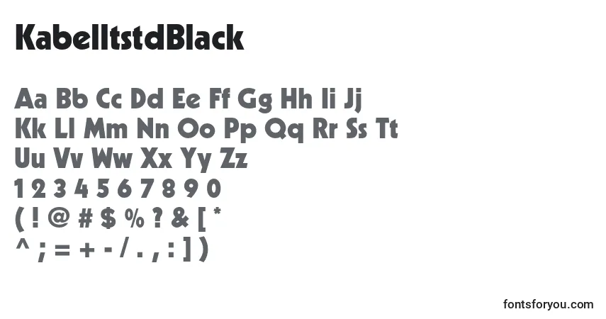 Fuente KabelltstdBlack - alfabeto, números, caracteres especiales