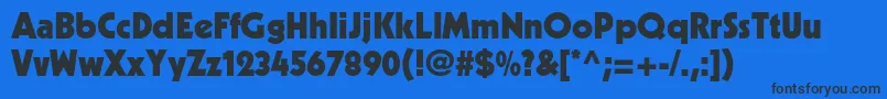 fuente KabelltstdBlack – Fuentes Negras Sobre Fondo Azul