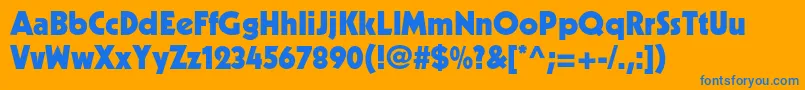 KabelltstdBlack Font – Blue Fonts on Orange Background