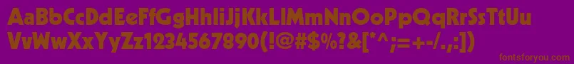 KabelltstdBlack Font – Brown Fonts on Purple Background