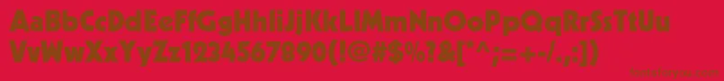 fuente KabelltstdBlack – Fuentes Marrones Sobre Fondo Rojo