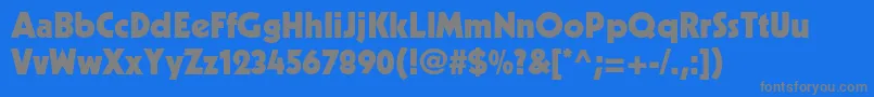 KabelltstdBlack-Schriftart – Graue Schriften auf blauem Hintergrund