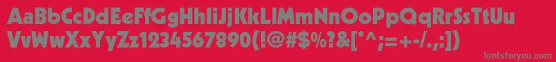 KabelltstdBlack Font – Gray Fonts on Red Background