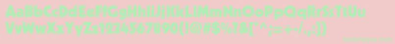 KabelltstdBlack Font – Green Fonts on Pink Background