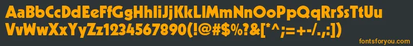 KabelltstdBlack Font – Orange Fonts on Black Background