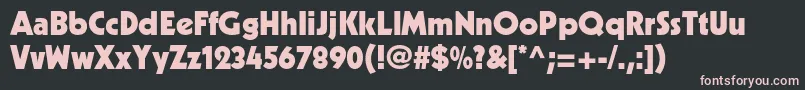 KabelltstdBlack Font – Pink Fonts on Black Background