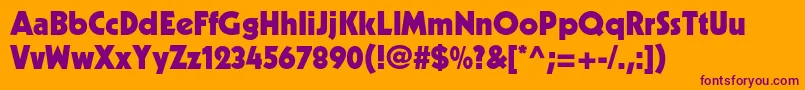 KabelltstdBlack Font – Purple Fonts on Orange Background