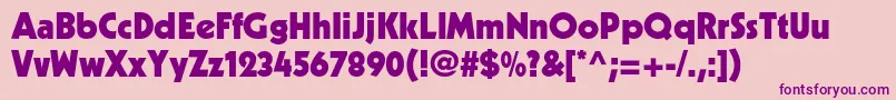 KabelltstdBlack-fontti – violetit fontit vaaleanpunaisella taustalla
