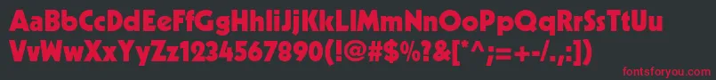 KabelltstdBlack Font – Red Fonts on Black Background