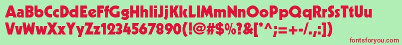 KabelltstdBlack Font – Red Fonts on Green Background
