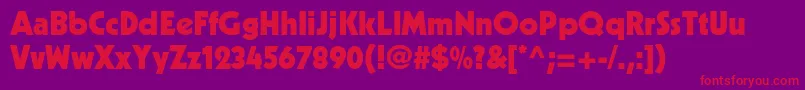フォントKabelltstdBlack – 紫の背景に赤い文字
