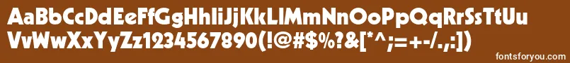 KabelltstdBlack Font – White Fonts on Brown Background