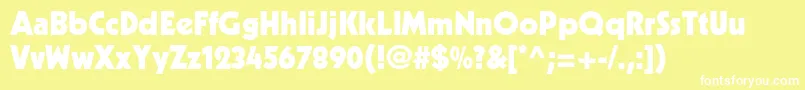 KabelltstdBlack Font – White Fonts on Yellow Background