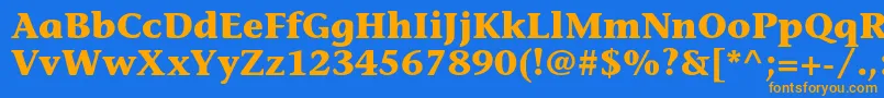 StoneinformalstdBold Font – Orange Fonts on Blue Background