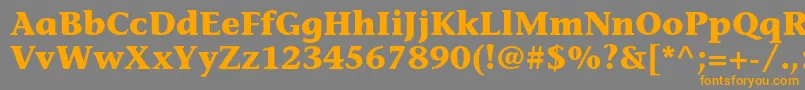 StoneinformalstdBold-Schriftart – Orangefarbene Schriften auf grauem Hintergrund