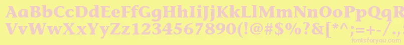 StoneinformalstdBold Font – Pink Fonts on Yellow Background