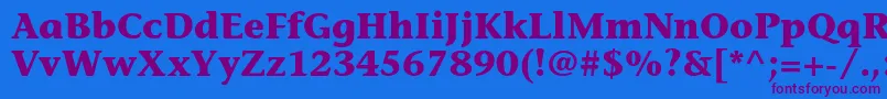 StoneinformalstdBold Font – Purple Fonts on Blue Background