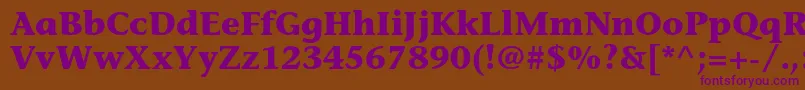 StoneinformalstdBold Font – Purple Fonts on Brown Background