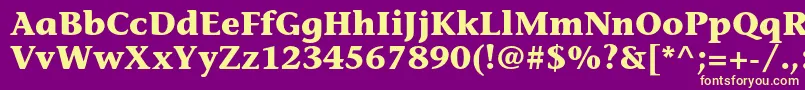 StoneinformalstdBold Font – Yellow Fonts on Purple Background