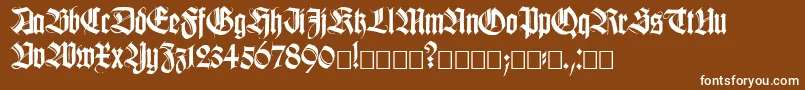 Killigrew Font – White Fonts on Brown Background