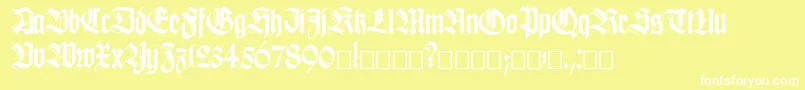 Killigrew Font – White Fonts on Yellow Background