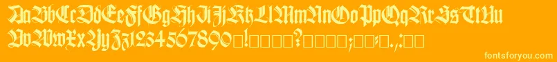 Killigrew Font – Yellow Fonts on Orange Background