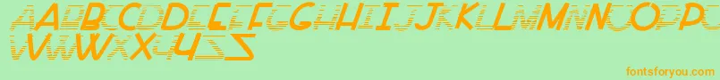 PaintAllTime Font – Orange Fonts on Green Background