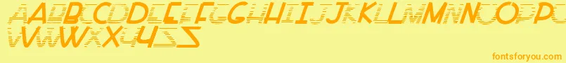 PaintAllTime Font – Orange Fonts on Yellow Background