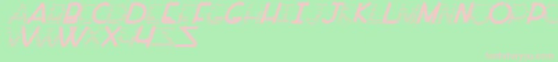 PaintAllTime Font – Pink Fonts on Green Background